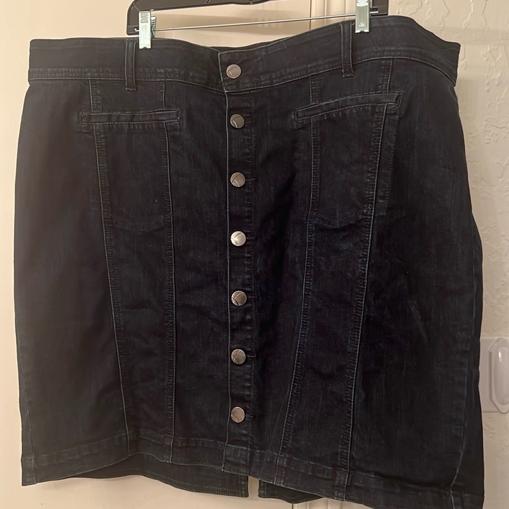 Denim Skirt with Buttons